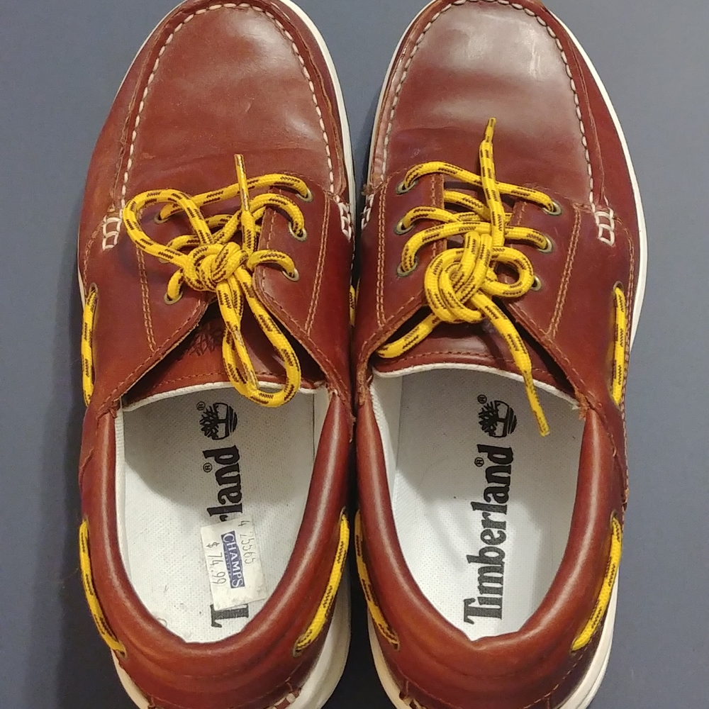 Timberland brown leather loafers men's size 9.5